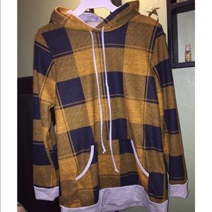 Yellow Plaid Hoodie